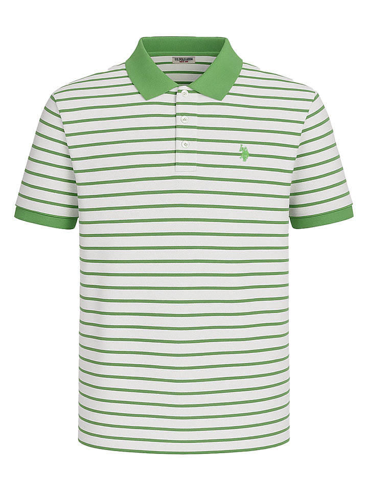 Poloshirt groen/wit