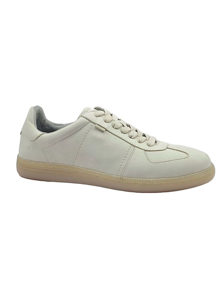Leder-Sneakers in Weiß