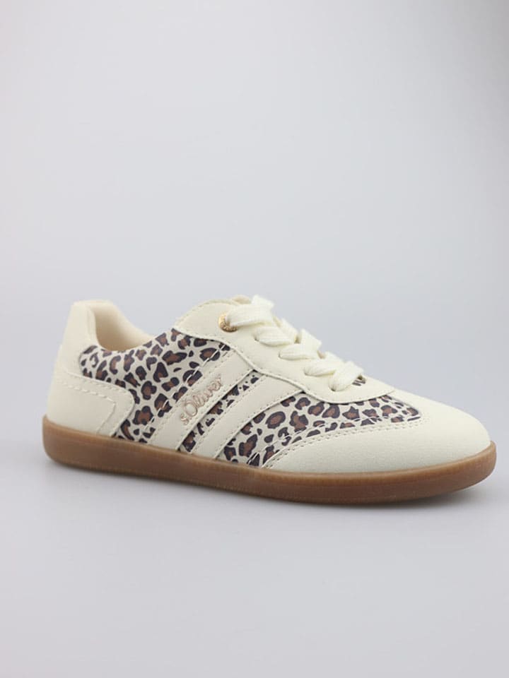 Sneakersy w kolorze kremowo-jasnobrązowym