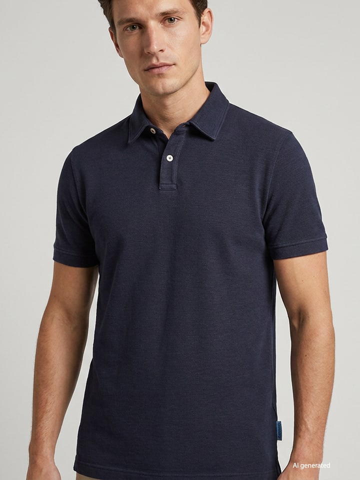 Poloshirt in Dunkelblau