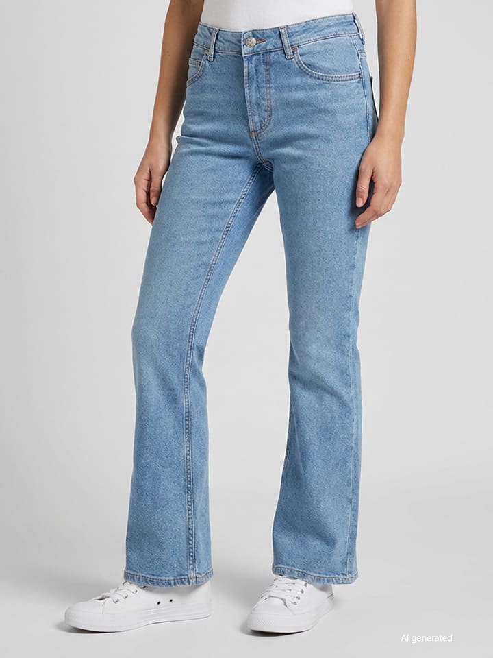 Jeans - Flared fit - in Hellblau