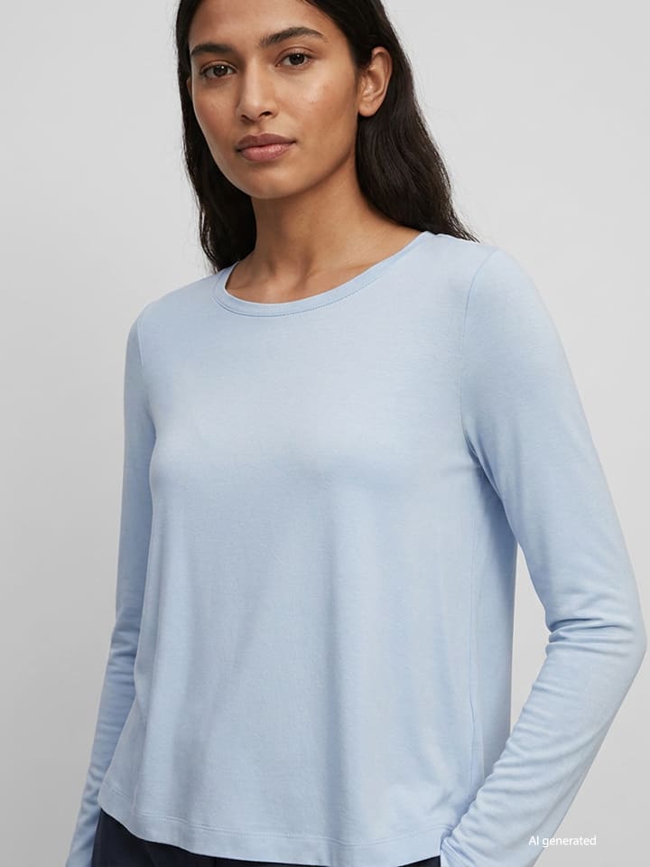 Longsleeve lichtblauw