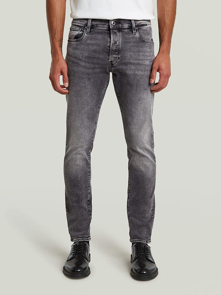 Dżinsy - Slim fit - w kolorze szarym