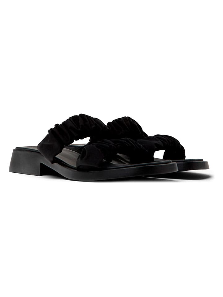 Leren slippers "Dana" zwart