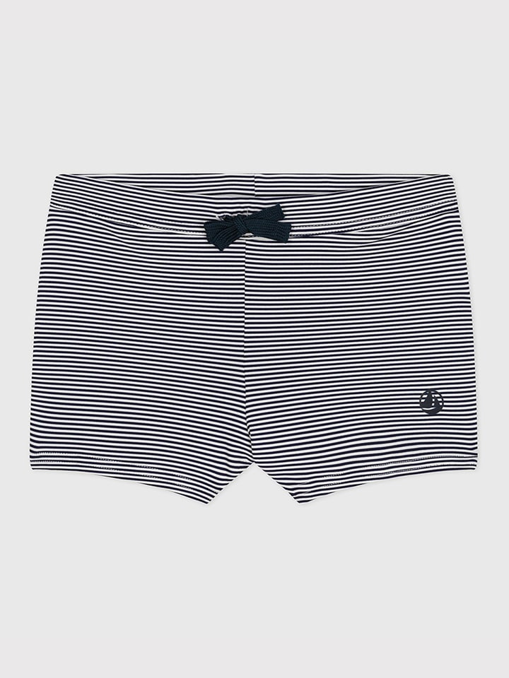 Badehose in Weiß/ Schwarz