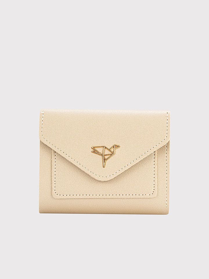 Geldbörse "Columbia" in Creme - (B)12 x (H)10 x (T)3 cm