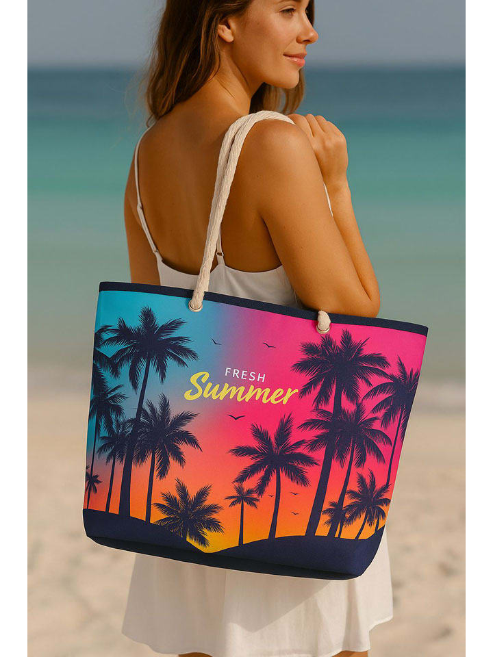 Strandtasche in Bunt - (B)55 x (H)36 x (T)15 cm