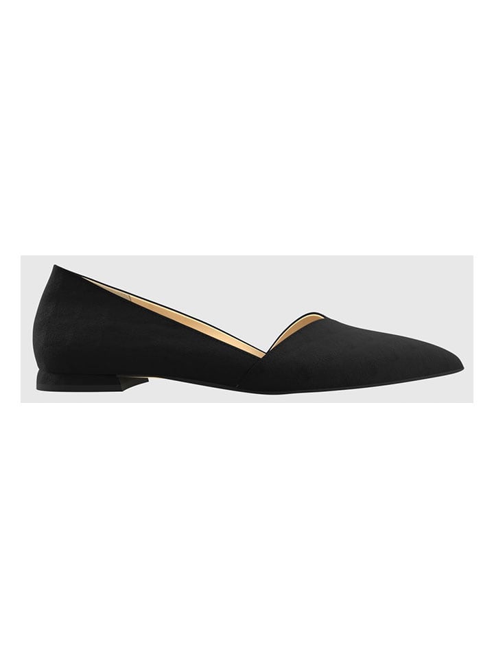 Leder-Ballerinas "Boulevard 10" in Schwarz