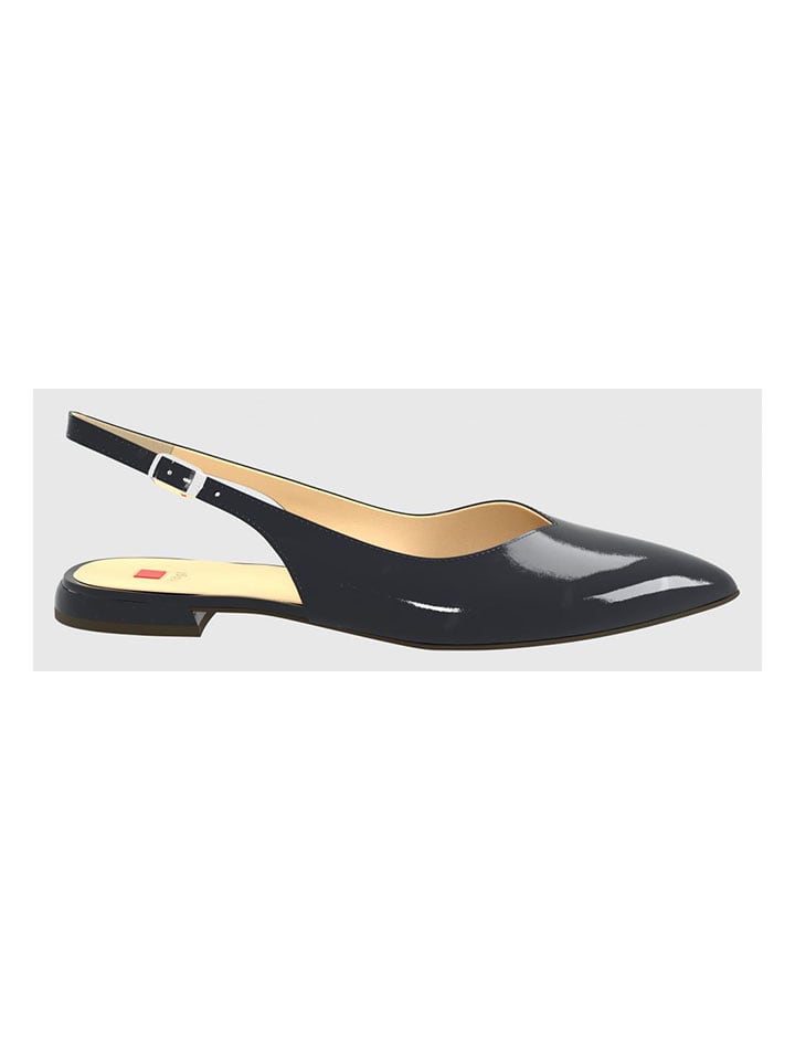 Leder-Slingballerinas "Mona" in Anthrazit