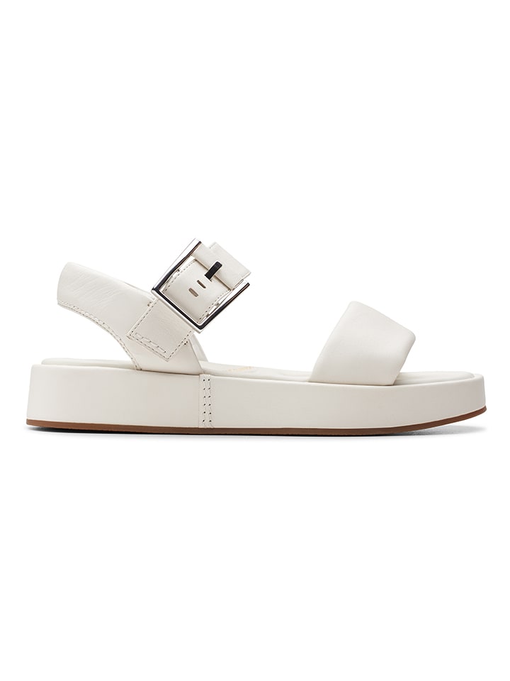 Leder-Sandalen "Alda Strap" in Weiß