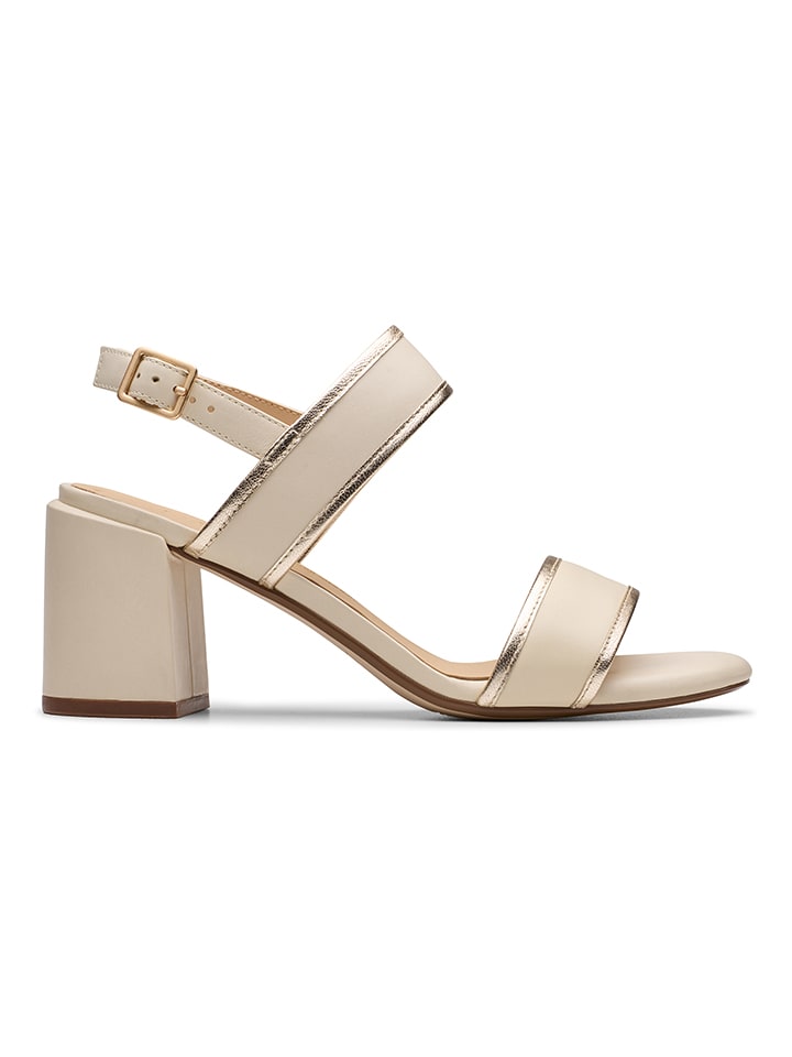 Leder-Sandaletten "Ezoria Sling" in Beige/ Gold