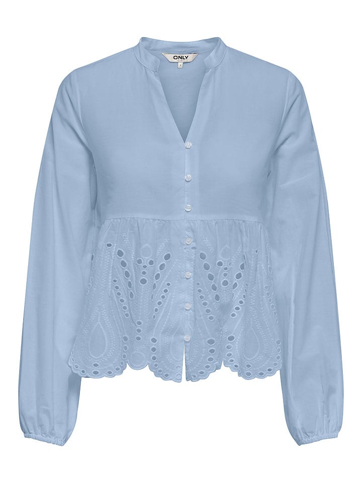Bluse in Hellblau