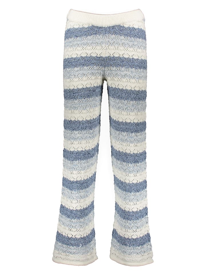 Hose "Laika" in Creme in Creme/ Blau