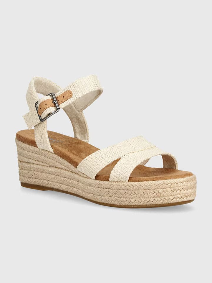 Sleehaksandalen crème