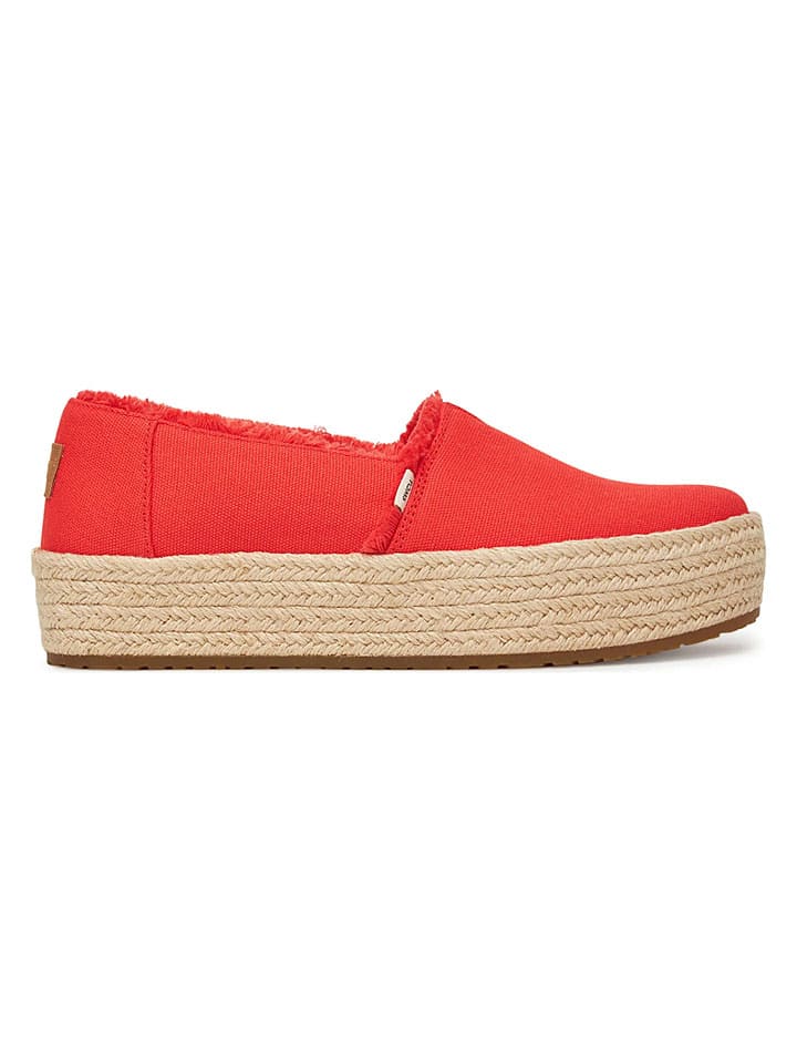 Espadryle w kolorze czerwonym