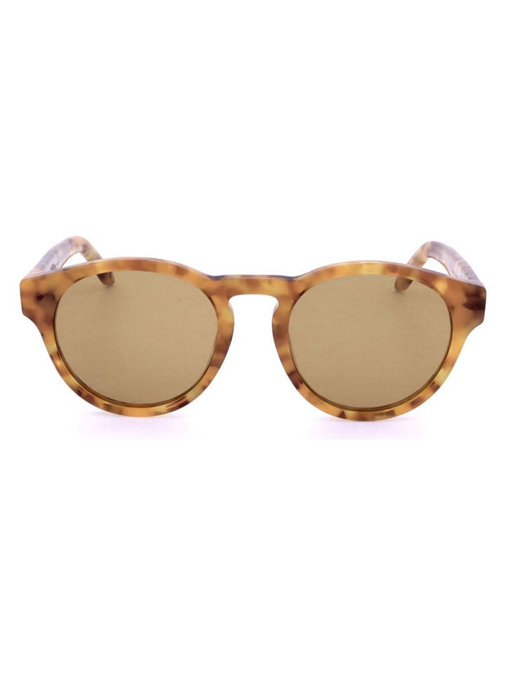 Unisex-Sonnenbrille in Hellbraun/ Beige