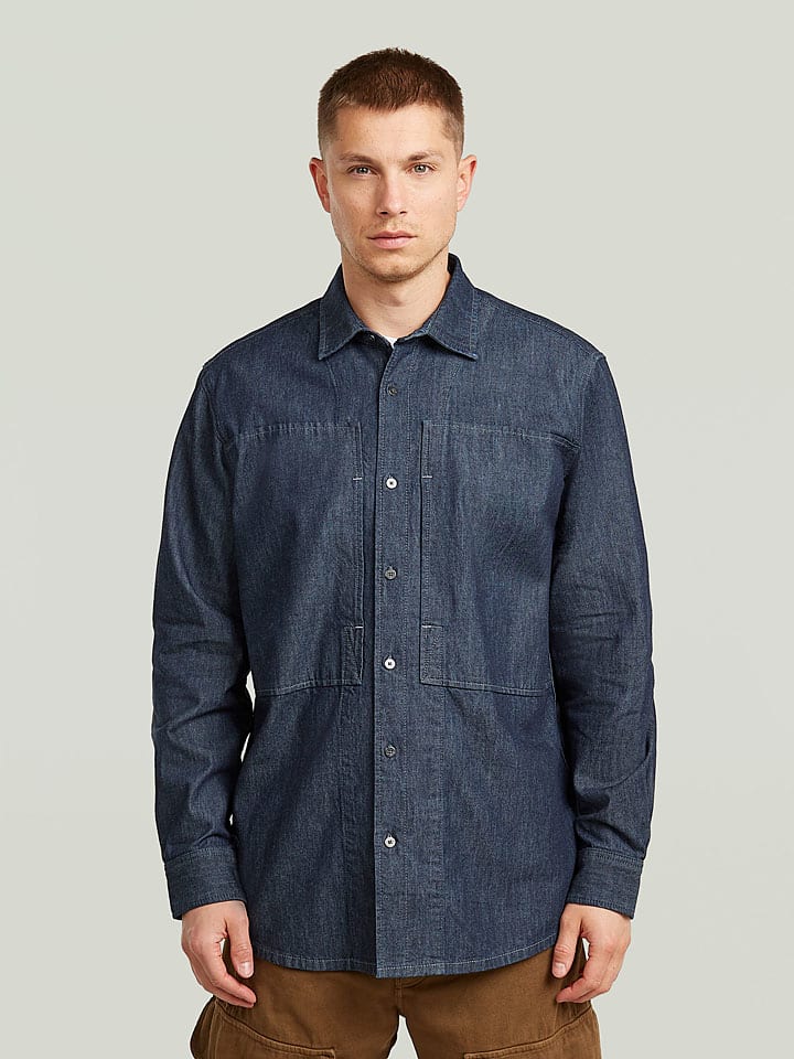 Spijkerblouse donkerblauw