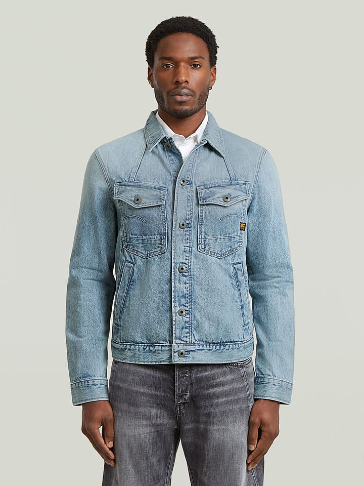 G-STAR Raw Lightweight Deck Jacket – Giacca Uomo Leggera, Comoda E Dal Look Originale, Beige Safari - copertina