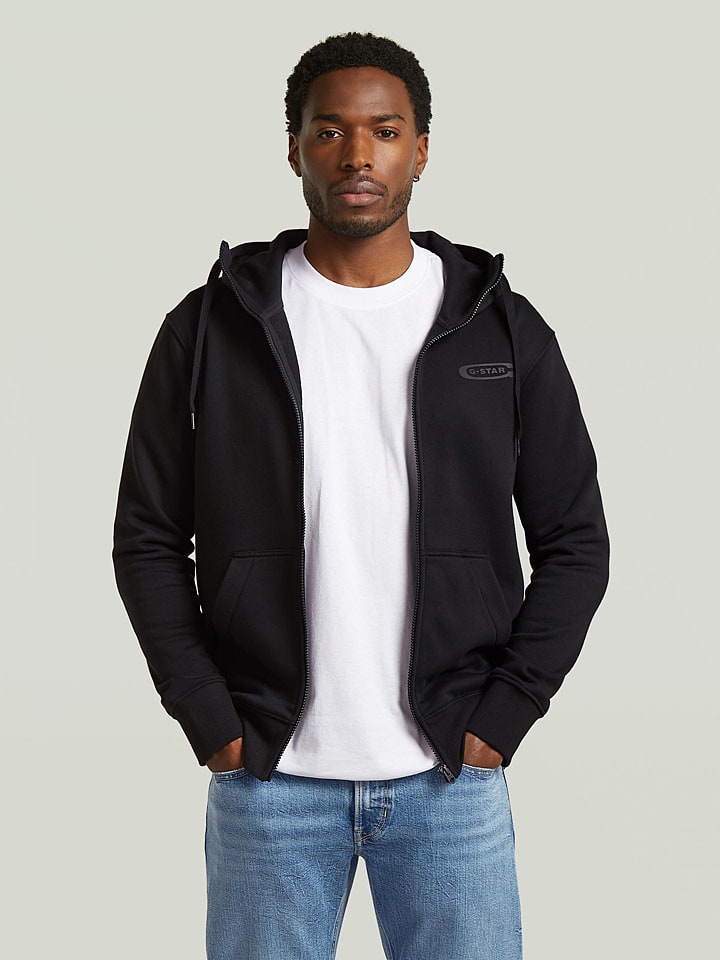 Sweatjacke in Schwarz