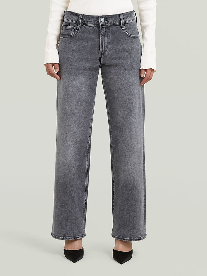 Spijkerbroek - loose fit - grijs