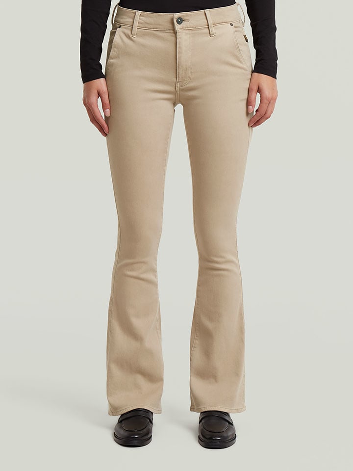 Dżinsy - Bootcut fit - w kolorze beżowym