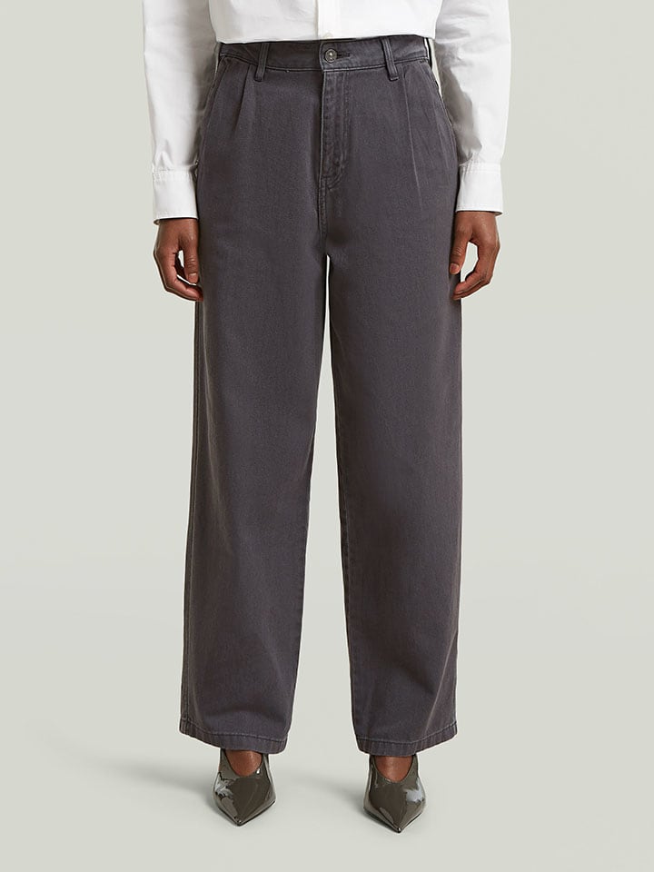 Spijkerbroek - loose fit - antraciet