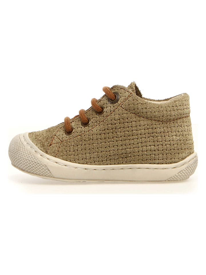 Skórzane buty "Cocoon" w kolorze khaki do nauki chodzenia