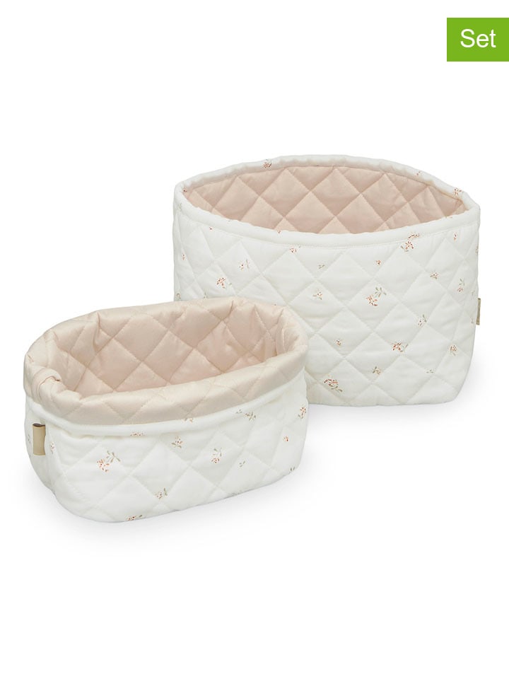 2er-Set: Aufbewahrungskörbe in Creme/ Rosa