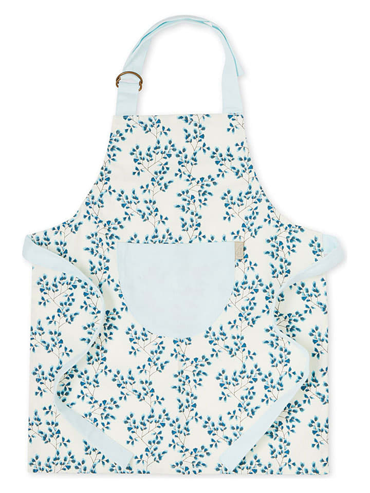 Kinderschürze in Creme/ Blau - ab 3 Jahren