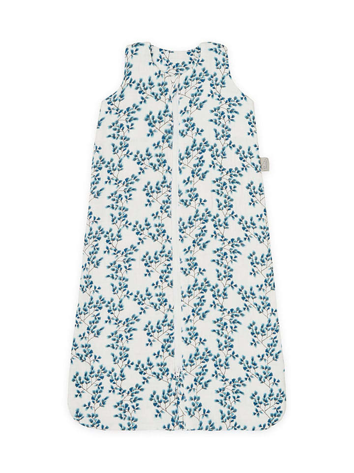 Babyslaapzak wit/blauw - 2,5 TOG