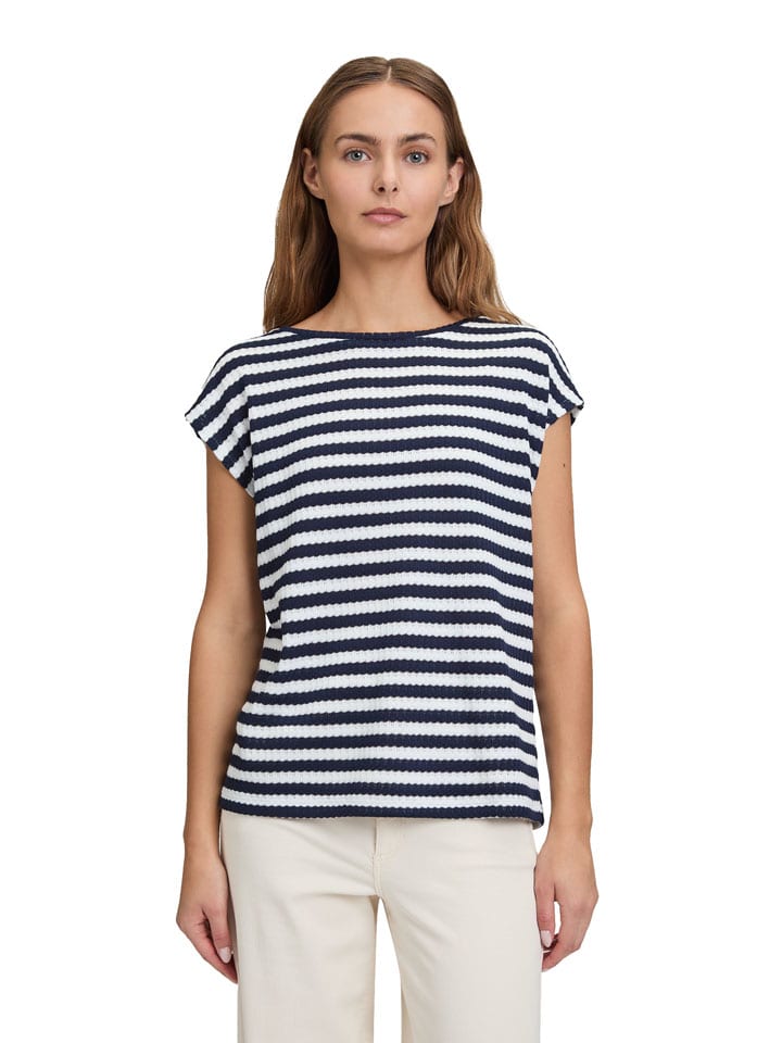 Shirt donkerblauw/wit