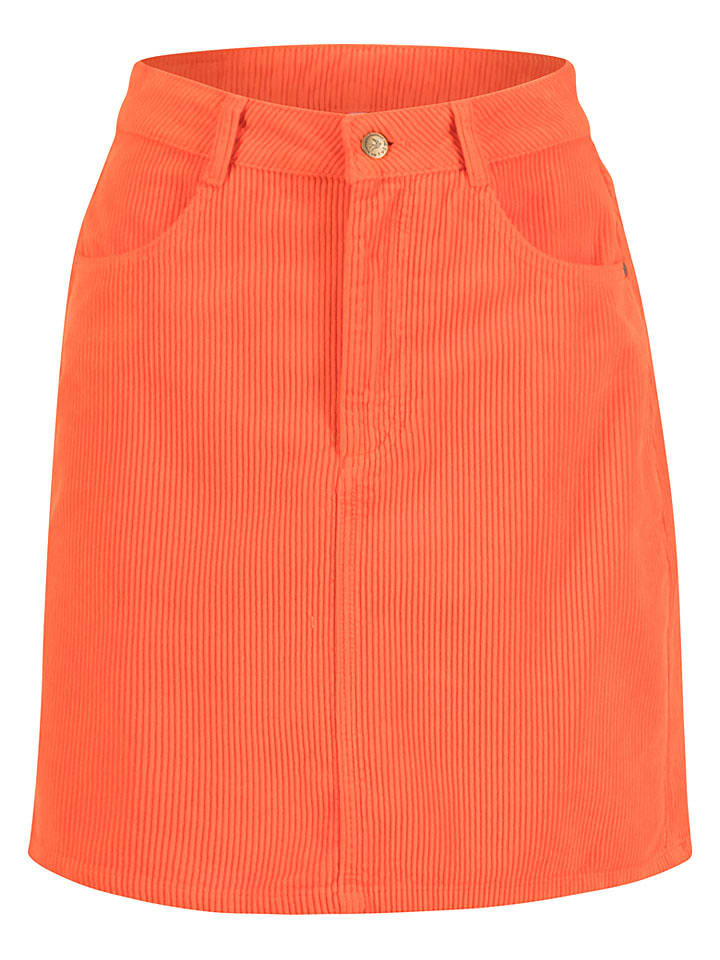 Corduroy rok oranje