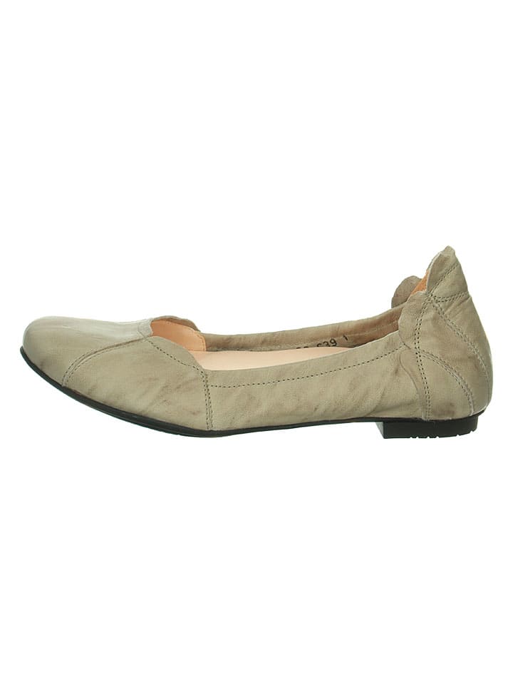 Leder-Ballerinas "Balla" in Beige