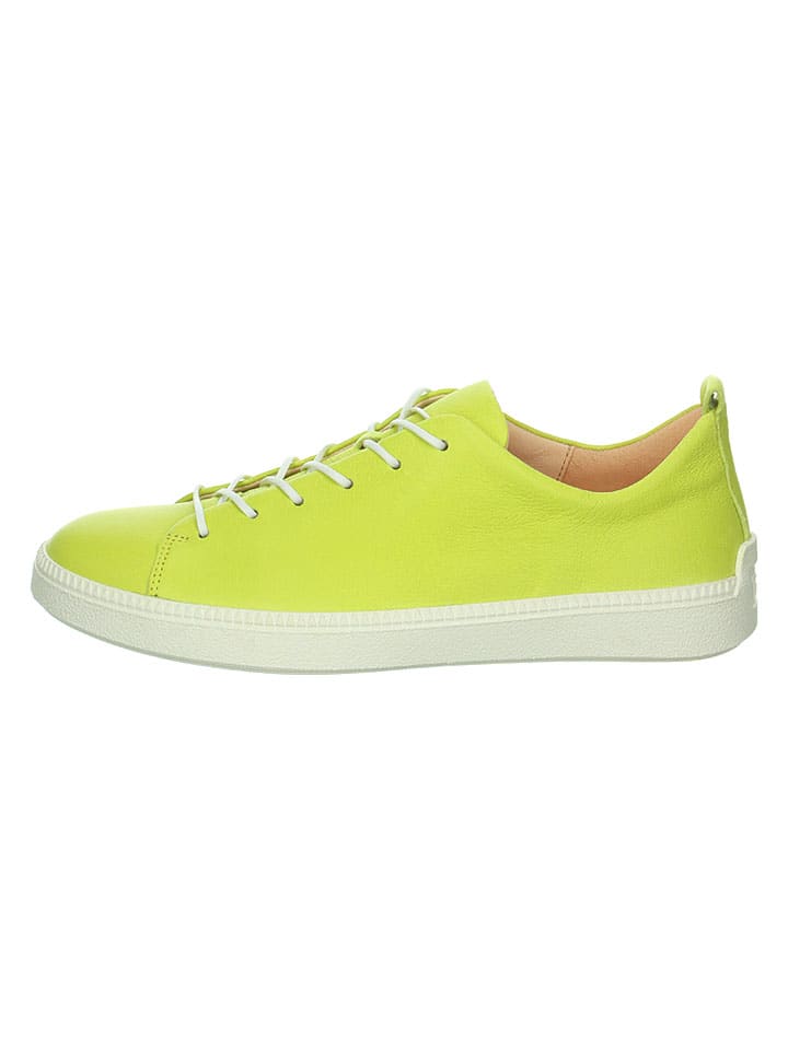 Leder-Sneakers "Turna" in Limette