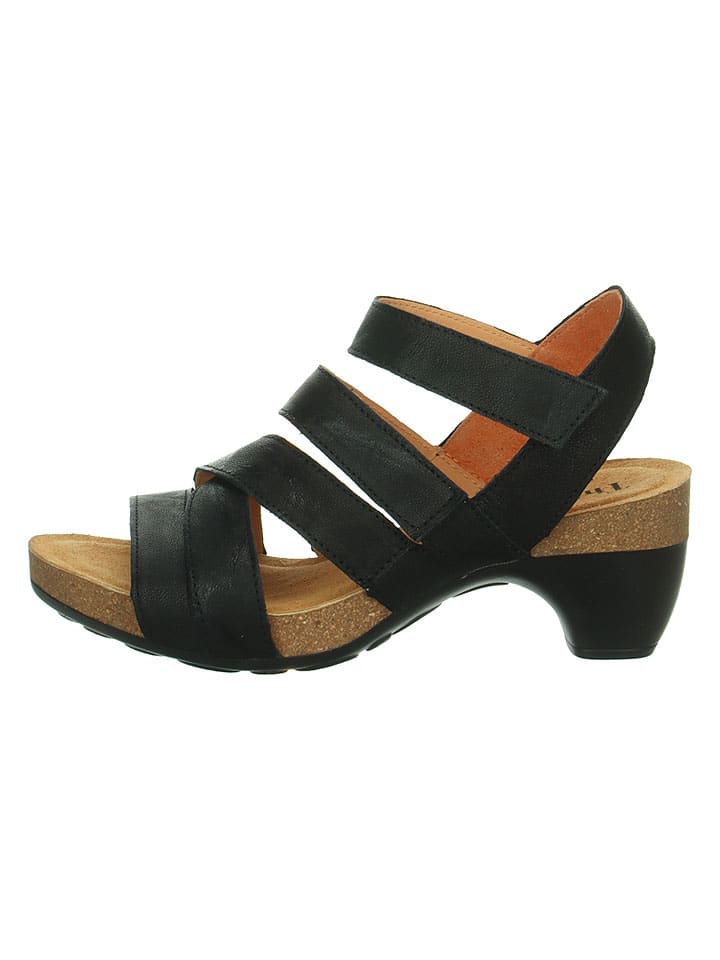 Leder-Sandaletten "Traudi" in Schwarz