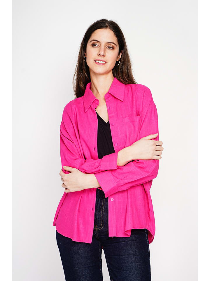 Leinen-Hemd in Pink
