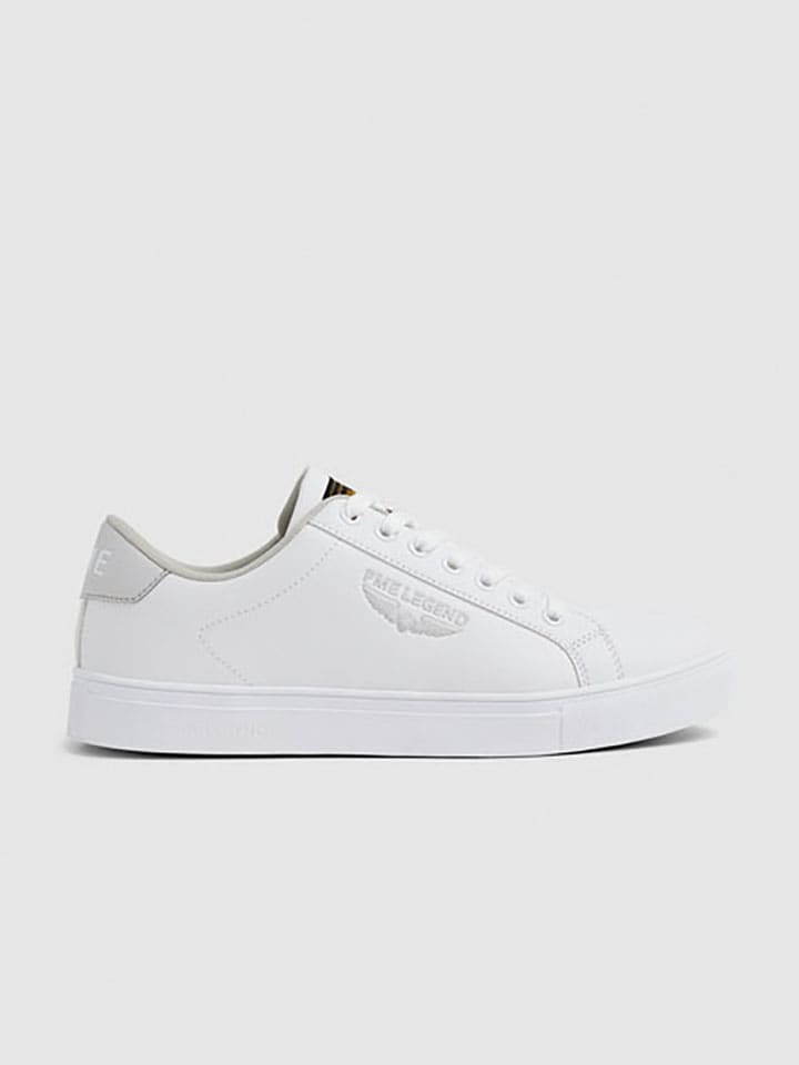 Skórzane sneakersy w kolorze białym