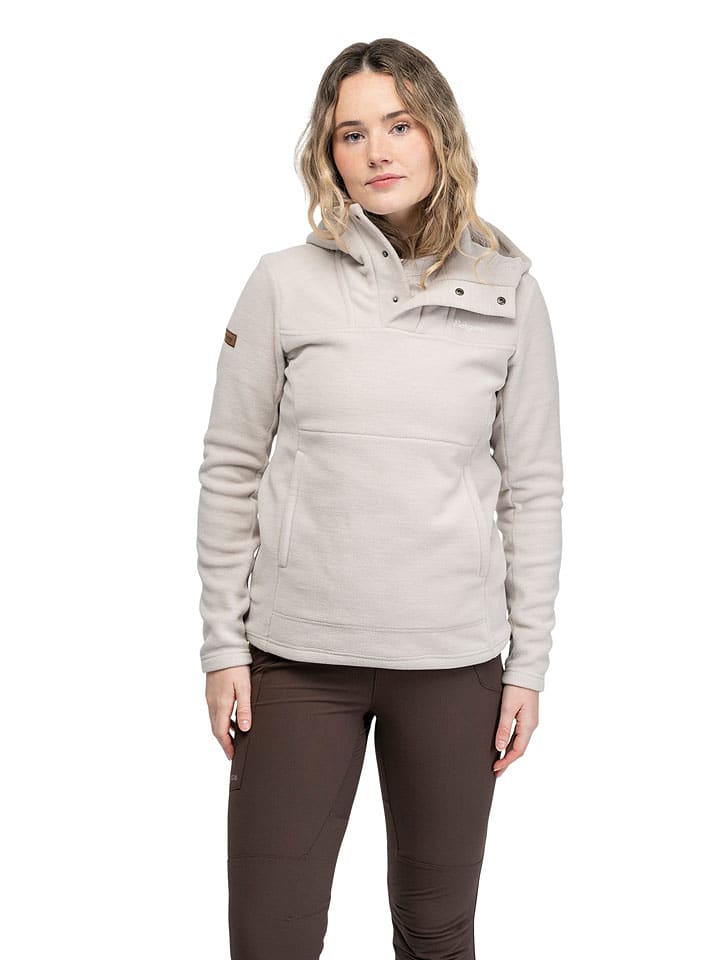 Fleece hoodie "Hareid" beige