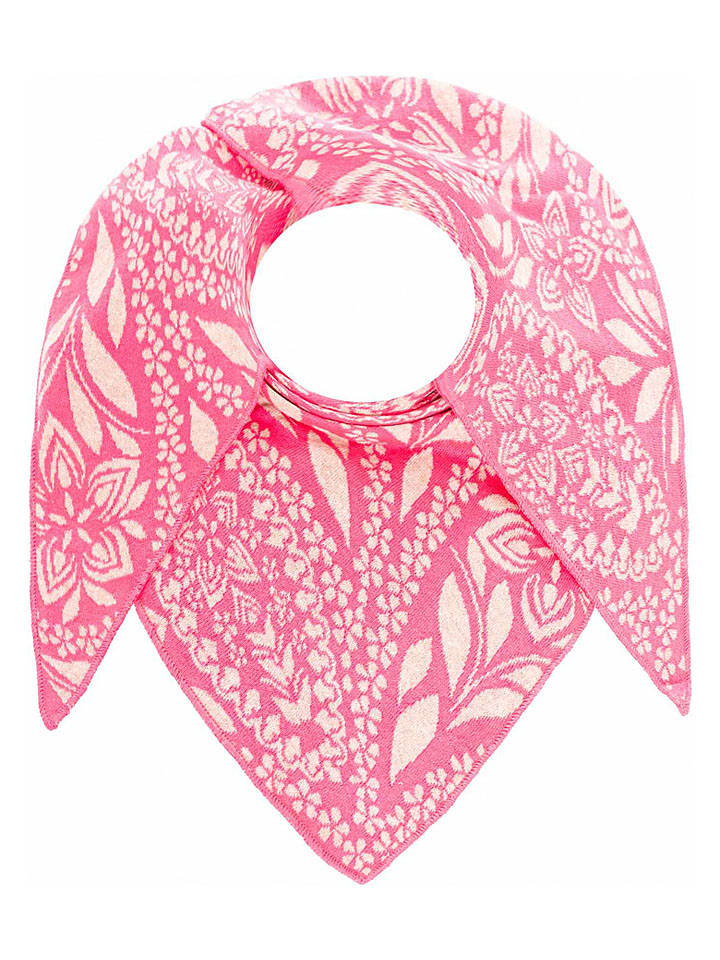 Dreieckstuch "Paisley Blätter" in Pink - (L)200 x (B)130 cm
