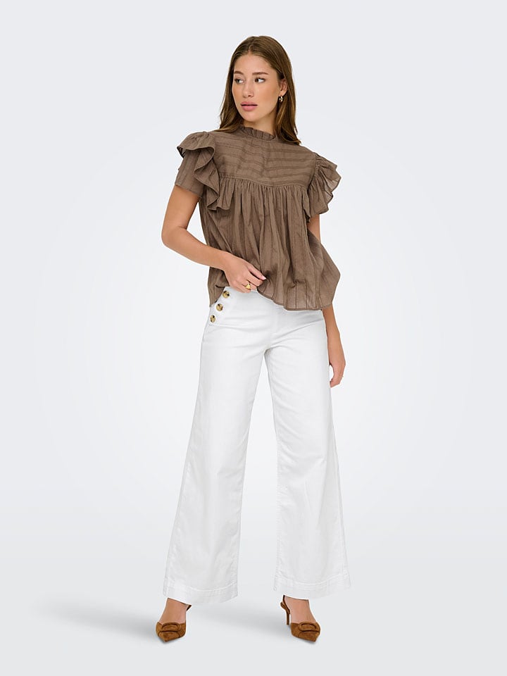 Jeans - Wide leg - in Weiß