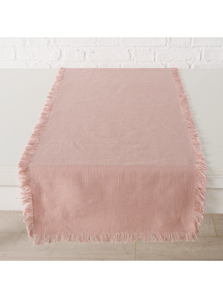 Tischläufer "Lenea" in Rosa - (L)140 x (B)40 cm