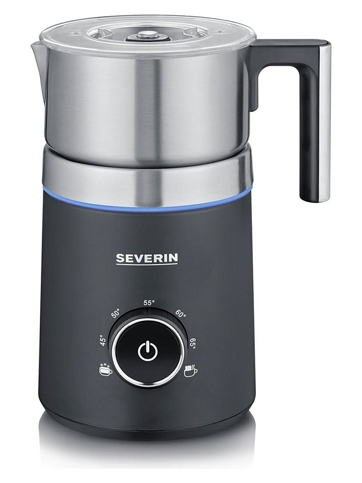 Milchaufschäumer in Schwarz/ Silber - 700 ml