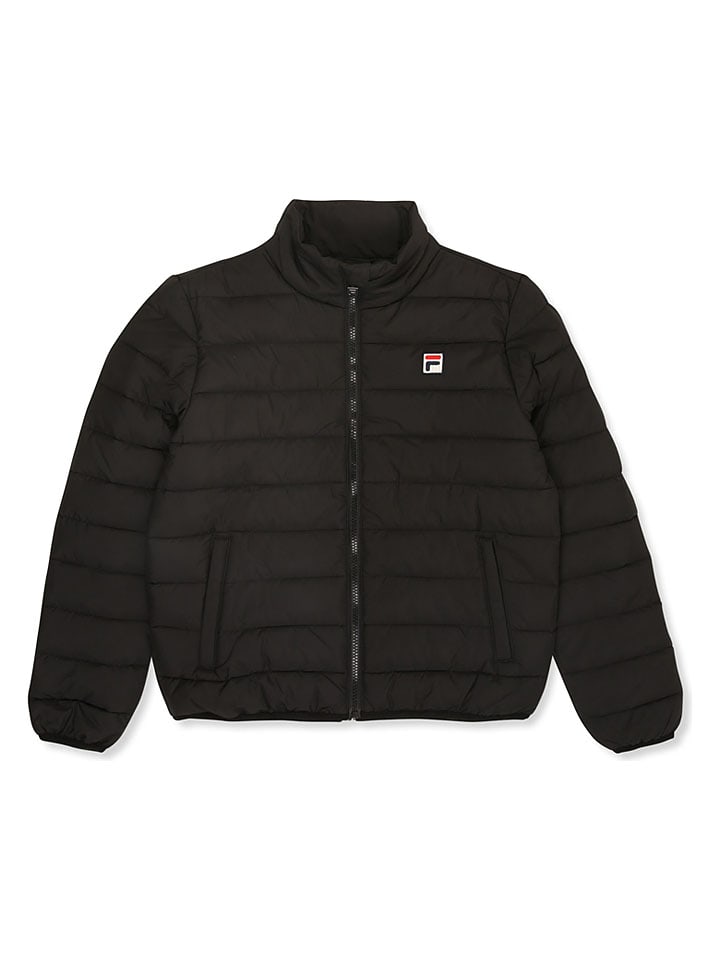 Doorgestikte jas "Montanaro" zwart