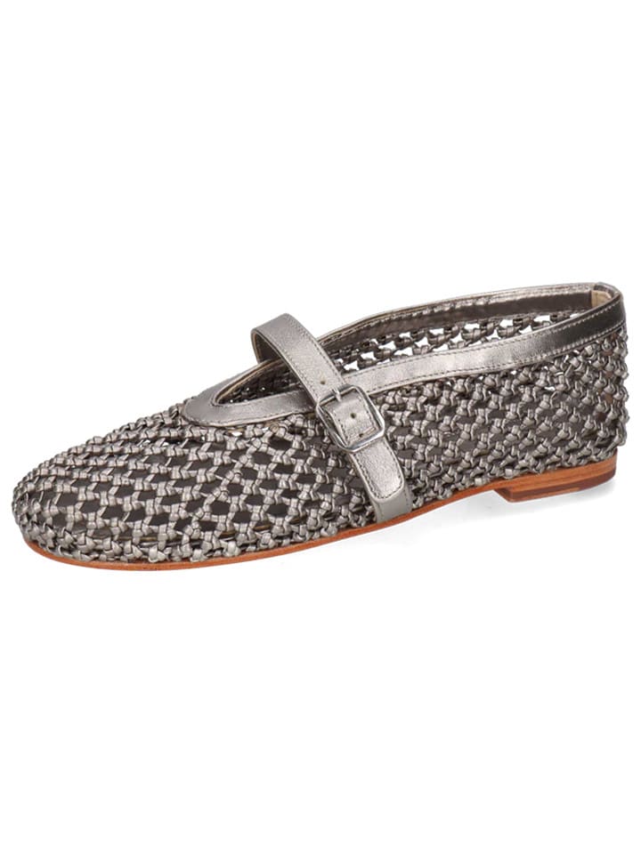 Leder-Ballerinas "Alivia 1" in Silber