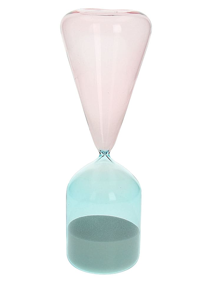 Sanduhr in Rosa/ Mint - (H)26 cm