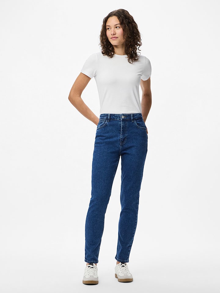 Dżinsy "Pcbella" - Tapered fit - w kolorze niebieskim