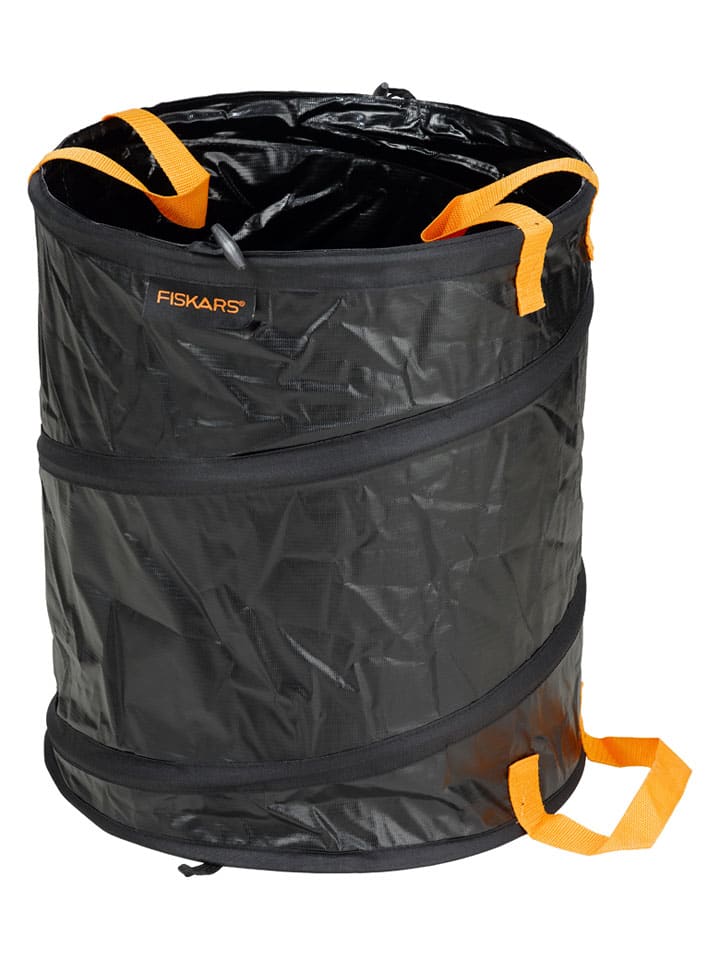 Worek ogrodowy PopUp w kolorze czarno-pomarańczowym - 56 l