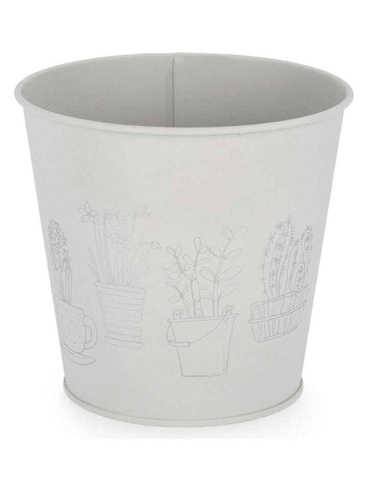 Bloempot "Botany" lichtgrijs - (H)14,5 x Ø 16 cm