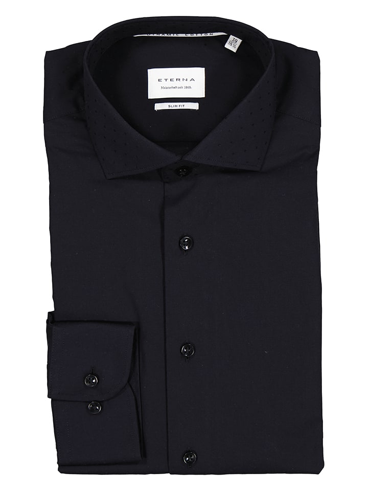 Koszula - Slim fit - w kolorze czarnym