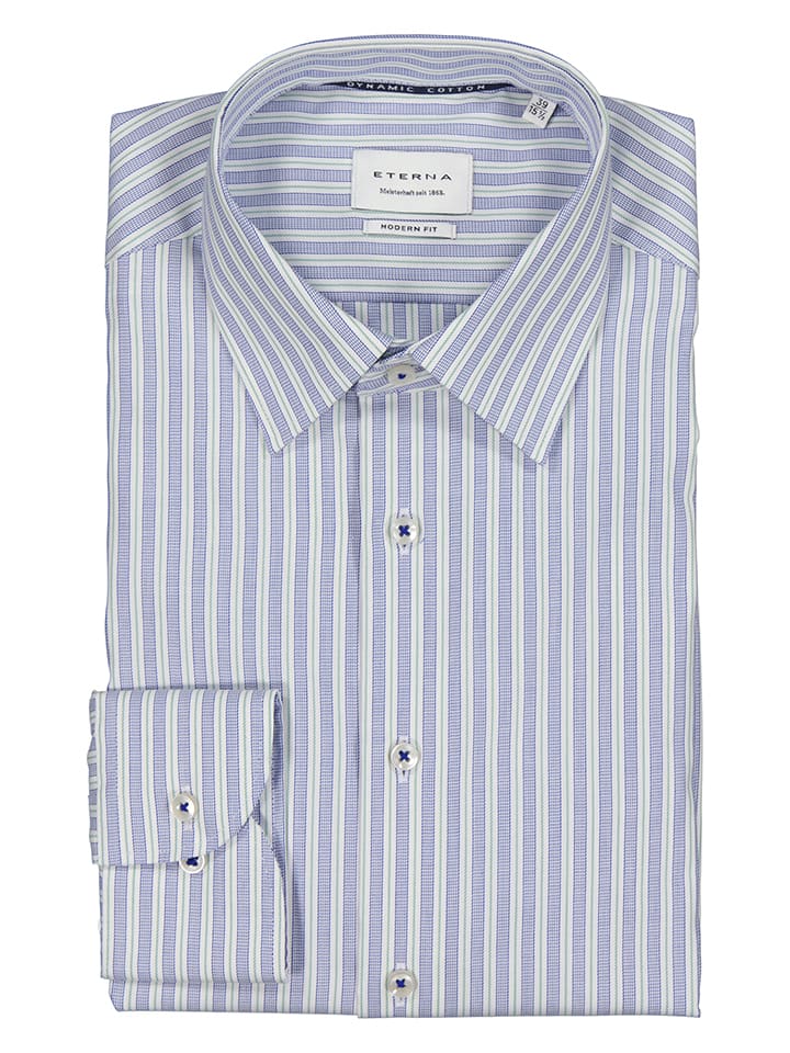 Hemd - Modern fit - in Blau/ Weiß